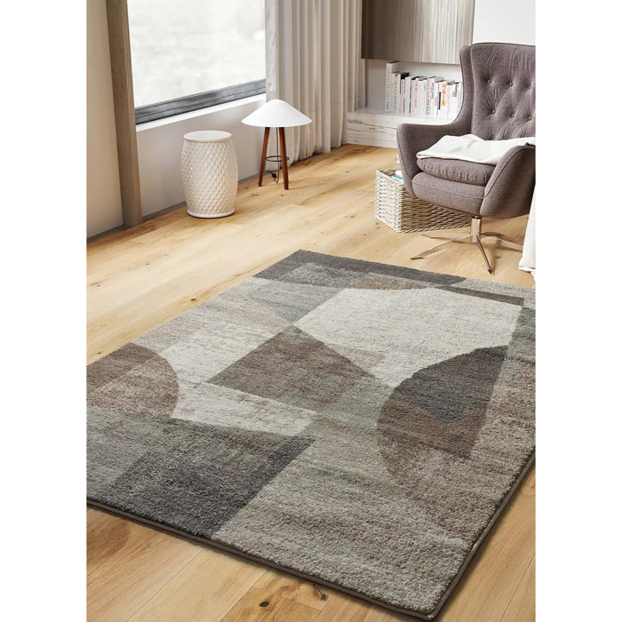CASTRO Alfombra de tacto suave geomÃ©trica multicolor, varias medidas disponibles.