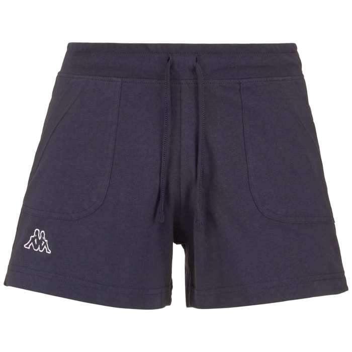 Kappa - Pantaloni Corti Donna Blu - Logo Caber