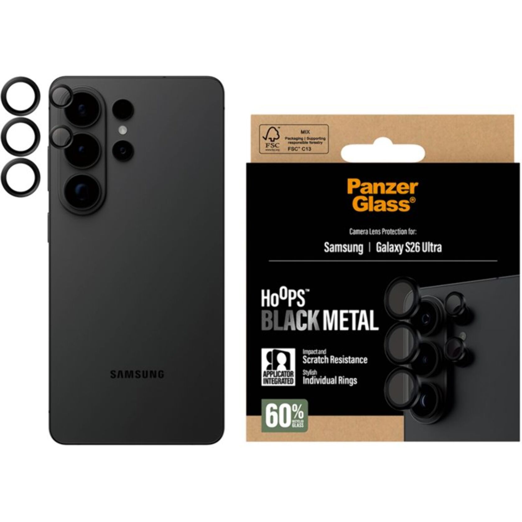 Protège objectif PANZERGLASS Samsung Galaxy S26 Ultra protège objecti