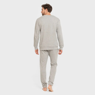 Pantalón largo básico deportivo gris claro