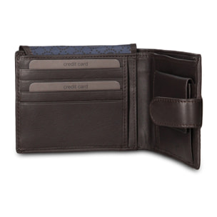 Portafoglio uomo in vera pelle - Modello Erebus Pro - Casual - 12.5 x 10.0 x 2.5 cm