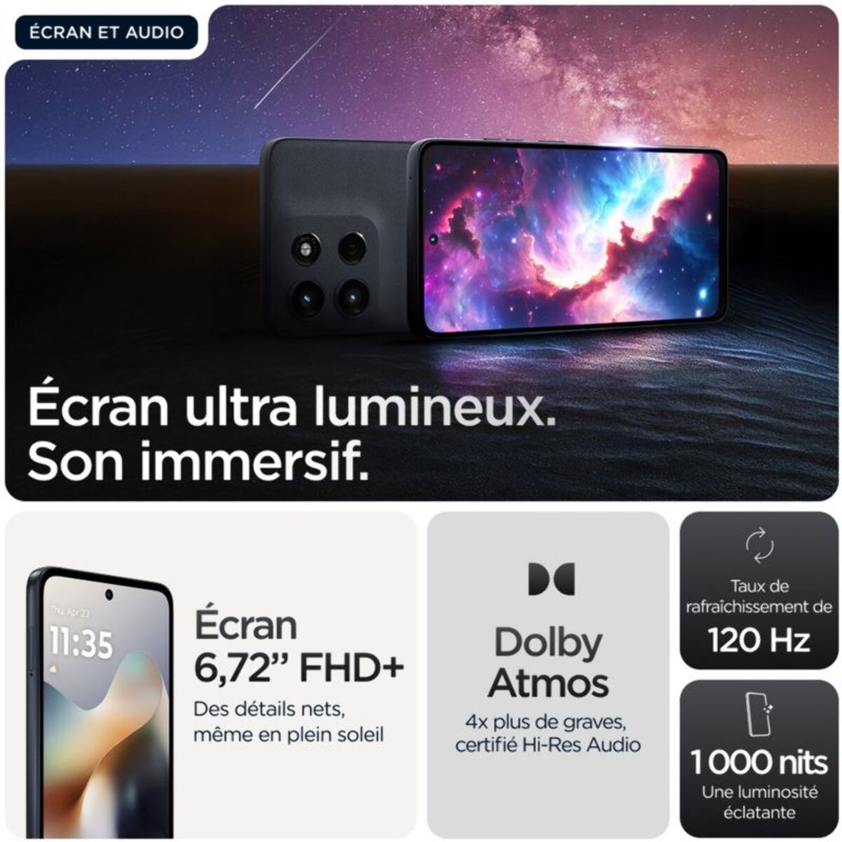 Smartphone MOTOROLA Pack G56 + Buds Bass