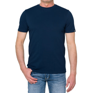 Camiseta PANGAI en algodón piqué azul marino