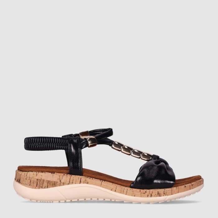 Sandalias - Negro - Tacón: 5 cm