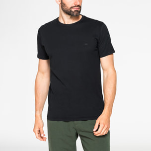 T-SHIRT GIROCOLLO IN COTONE TINTA UNITA