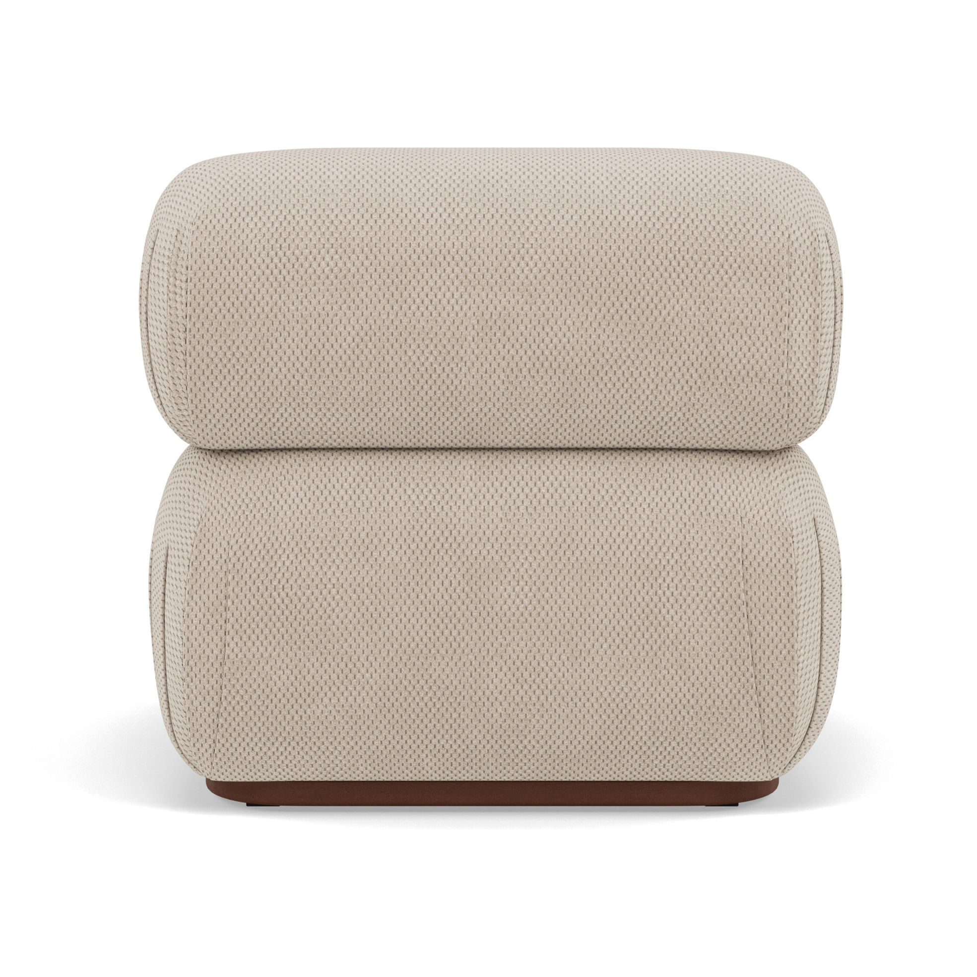 Penelope - module d'assise sans accoudoirs en velours texturé - Beige