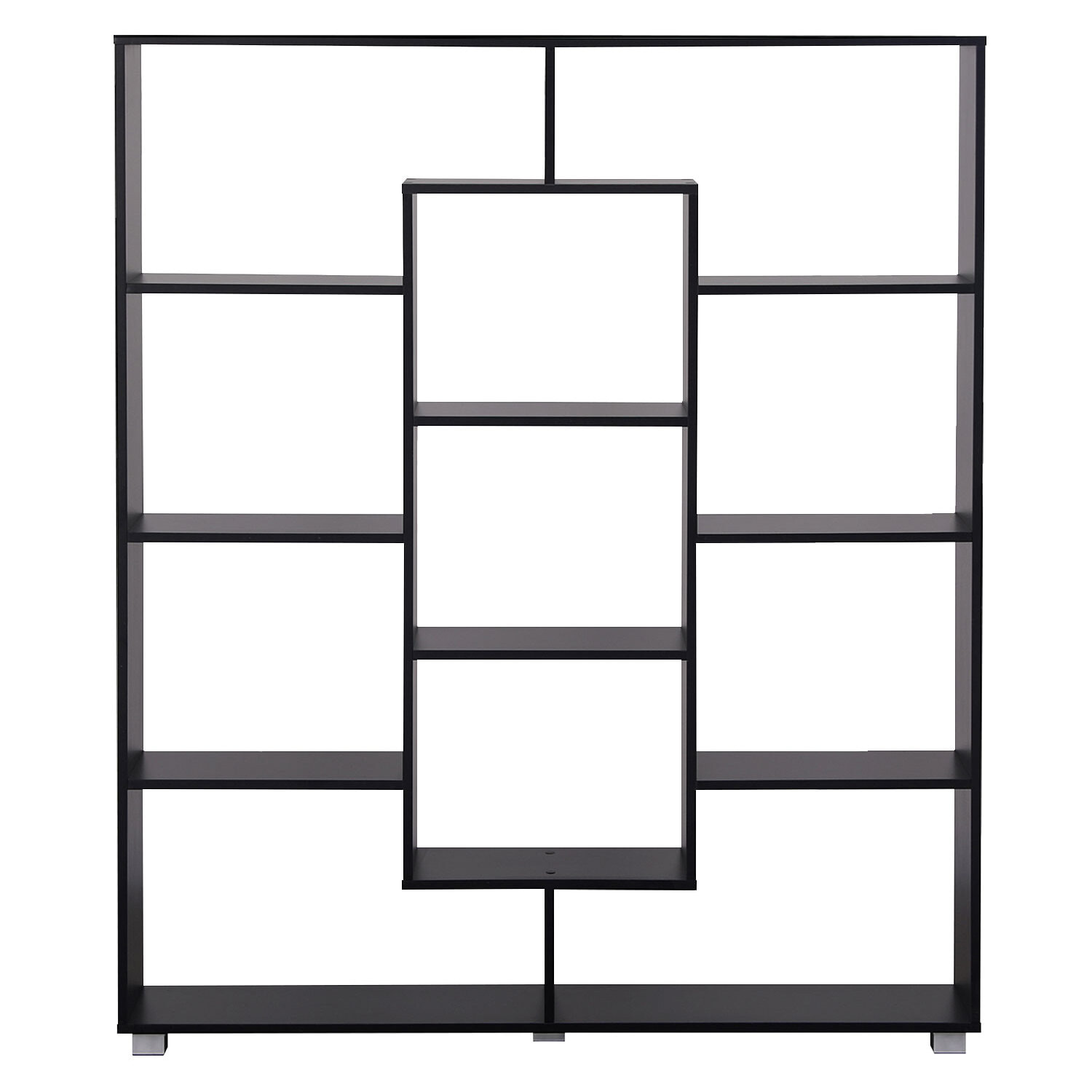 Bibliothèque 11 étagères multiformes noire EMILY