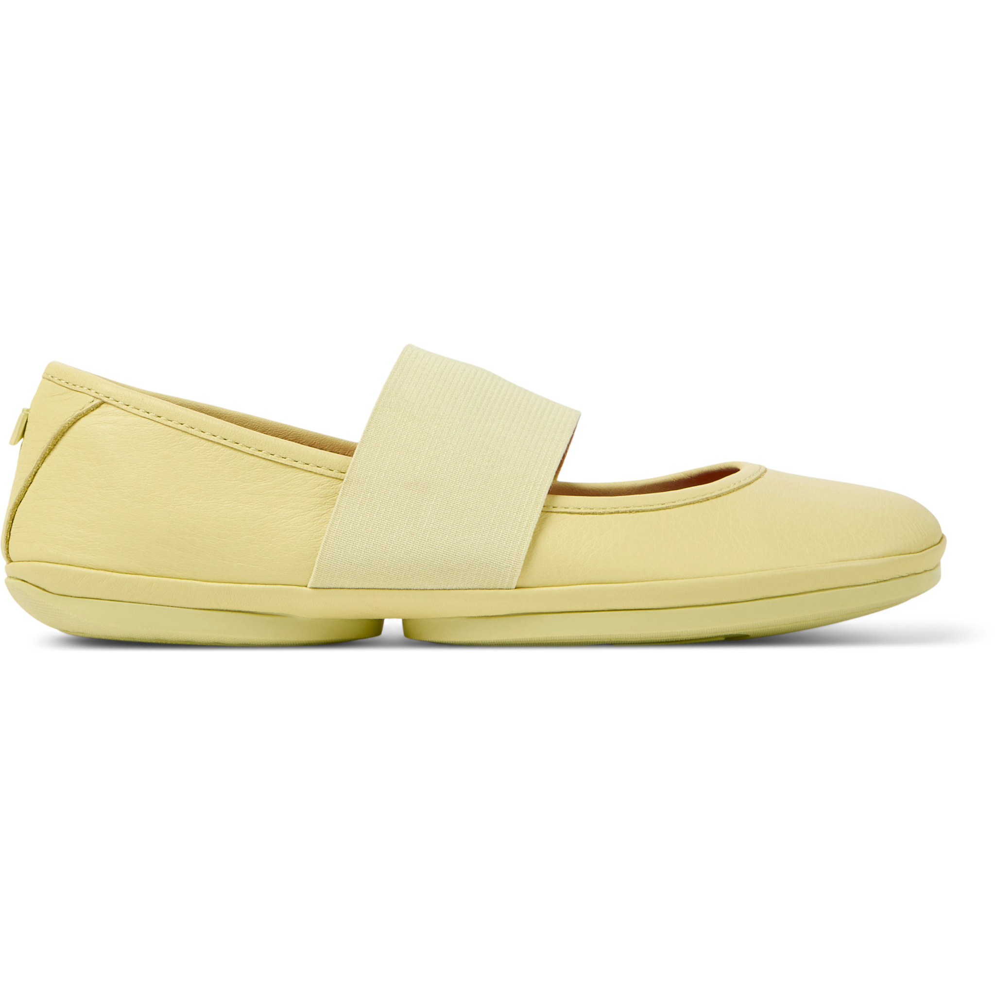 Bailarinas - CAMPER Right Nina - Amarillo - Cuero liso