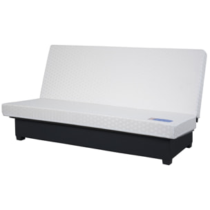 Banquette CC ORLANDO 130x190, matelas Dunlopillo, taupe