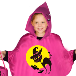 Baby Poncho Halloween Streghetta Con Borsetta Portadolci