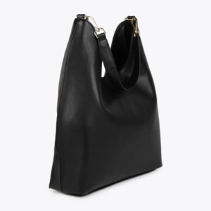 Borsa shopper con occhielli in metallo quadrati