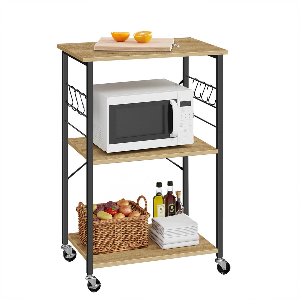 Carrello da cucina industrial Artisan in legno e metallo