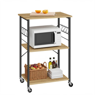 Carrello da cucina industrial Artisan in legno e metallo