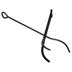 Estante de Leña para chimenea 40x30x74,5 cm Soporte para Leña de 2 Niveles Leñero Exterior e Interior Metálico con 4 Herramientas para Chimenea Carga Máx.100 kg Negro