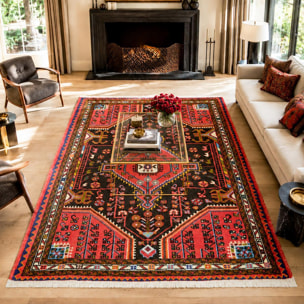 Tapis d'orient, motif oriental, noué main en laine, ELATEGA
