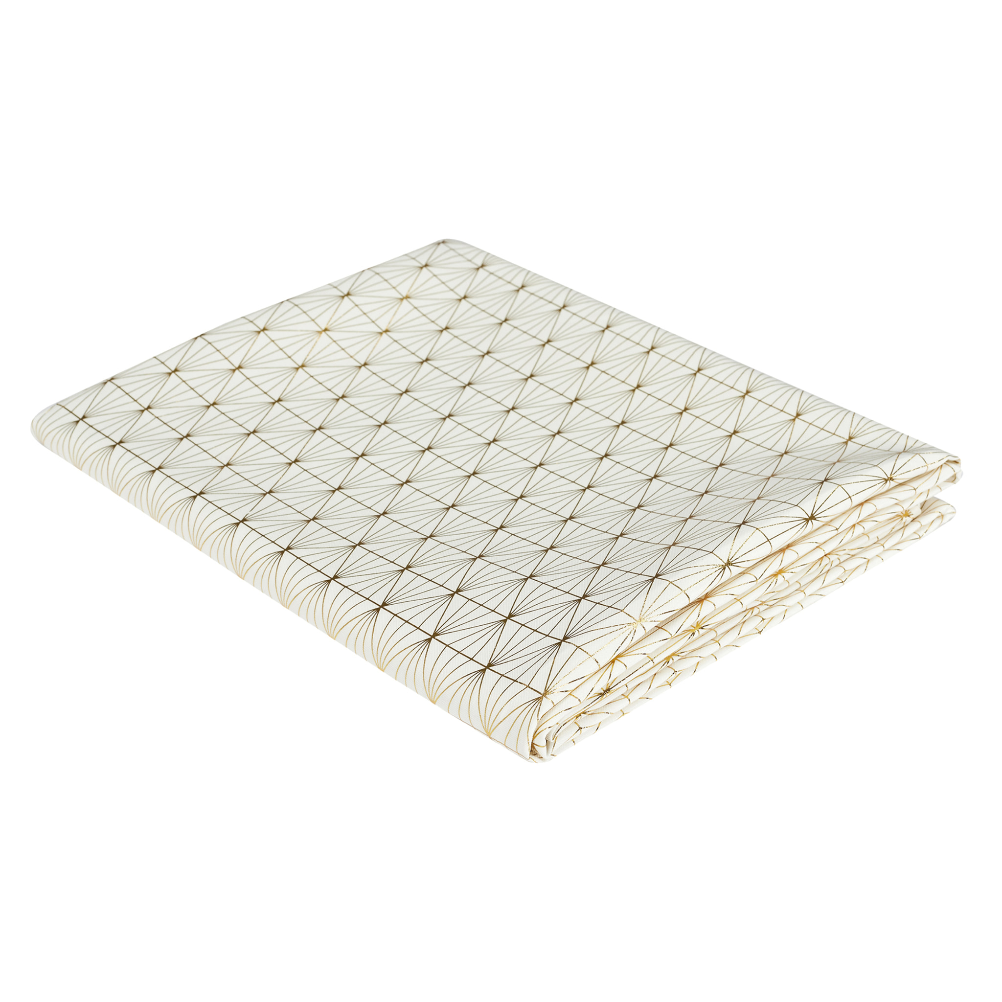 NAPPE MOTIF GEOMETRIQUE DORE 140X250CM