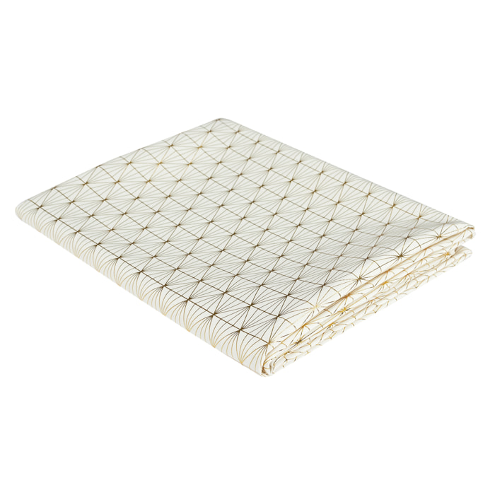 NAPPE MOTIF GEOMETRIQUE DORE 140X250CM