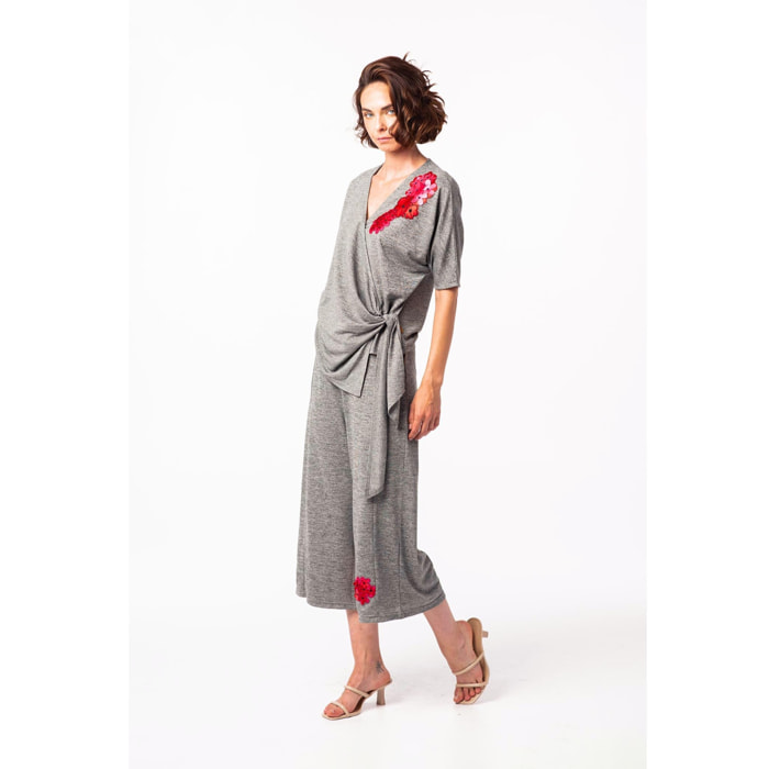 Mamatayoe Chaqueta Ready Made para Mujer – Chaqueta fluida sin botones, con un lazo y bordado decorativo  tallas S-XXL