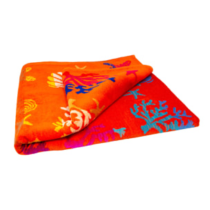 Telo Mare Spugna Jacquard Spiaggia Disegno Fantasy Sea