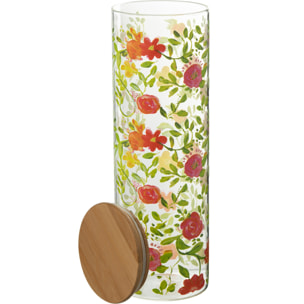 J-Line Jarre Floral Verre Mix Large