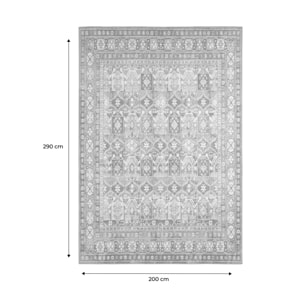 Tapis intérieur motif oriental / persan rouge. marron et bleu 200 x 290 cm - Tomo
