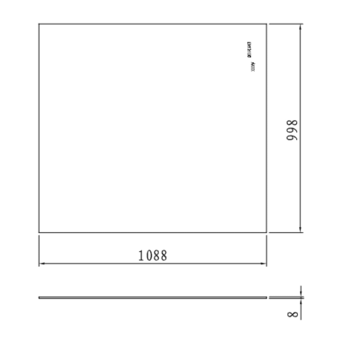 110x100cm Walk-in paroi de douche fixe à l'italienne, verre transparent Easy Clean, pour cloison abaissée (SATWIS110)