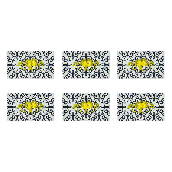 Set de 6 assiettes plates Excelsa – Amalfi, Céramique Multicolore