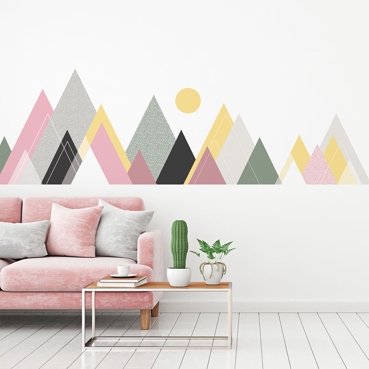 Stickers muraux - Décoration chambre salon - Autocollant Sticker mural géant montagnes scandinaves VOGIA