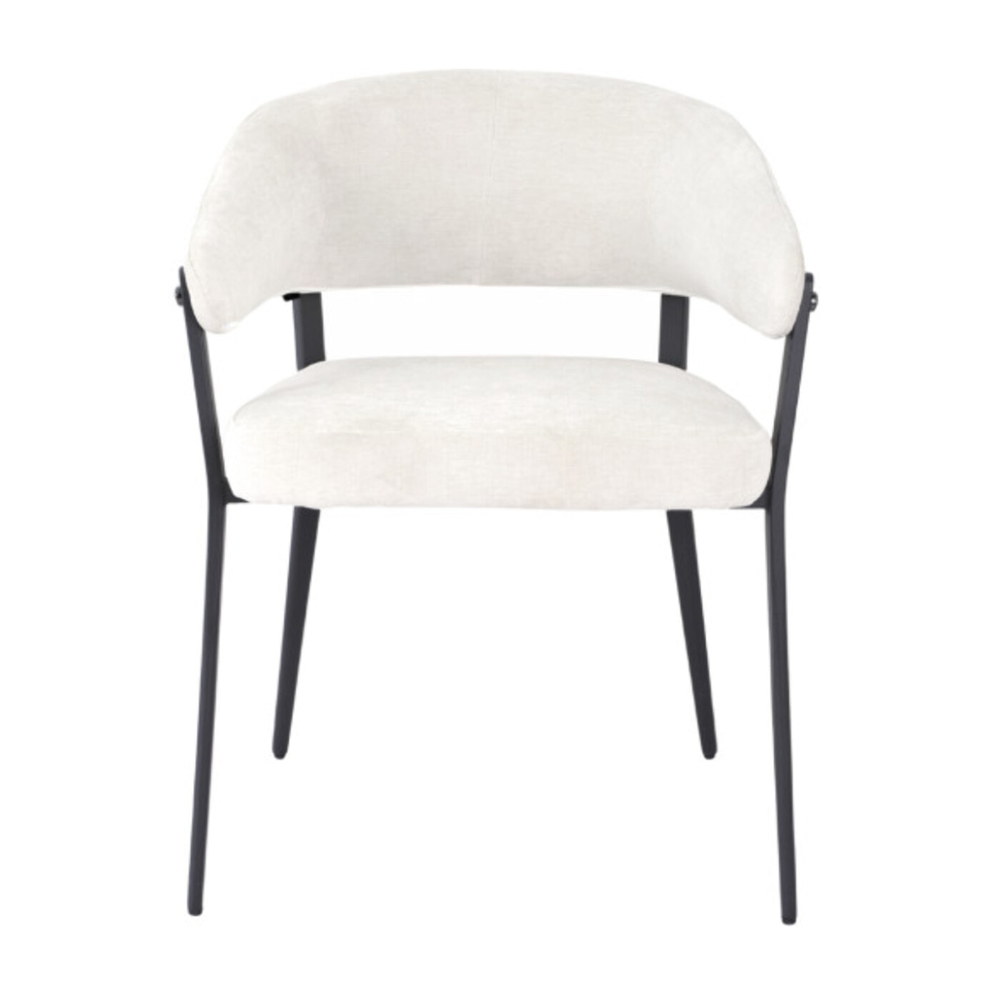 Chaise avec accoudoirs en tissu et structure en métal - ARNOLD