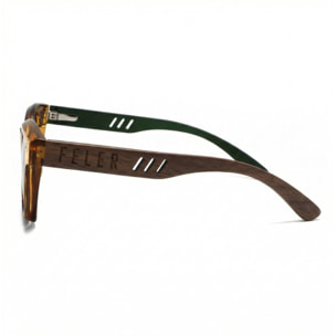 Gafas de Sol Feler 1588-3 Polarizadas de Madera Unisex 59 mm