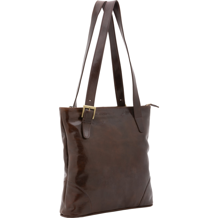 Borsa a spalla  da donna In Vera pelle Made in Italy 33x35x8 cm