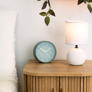 Lampe "Timeo" blanche striée - céramique H25 cm