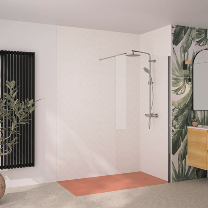 Paroi de douche transparent KINEDO Solo 6+ 80cm profilé Chromé