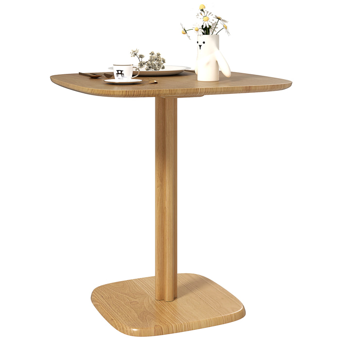 Mesa de Comedor de Madera, Mesa de Cocina Cuadrada para 4 Personas, Base Cuadrada, para Espacios Pequeños, Salón, 70x70x75 cm, Madera Natural