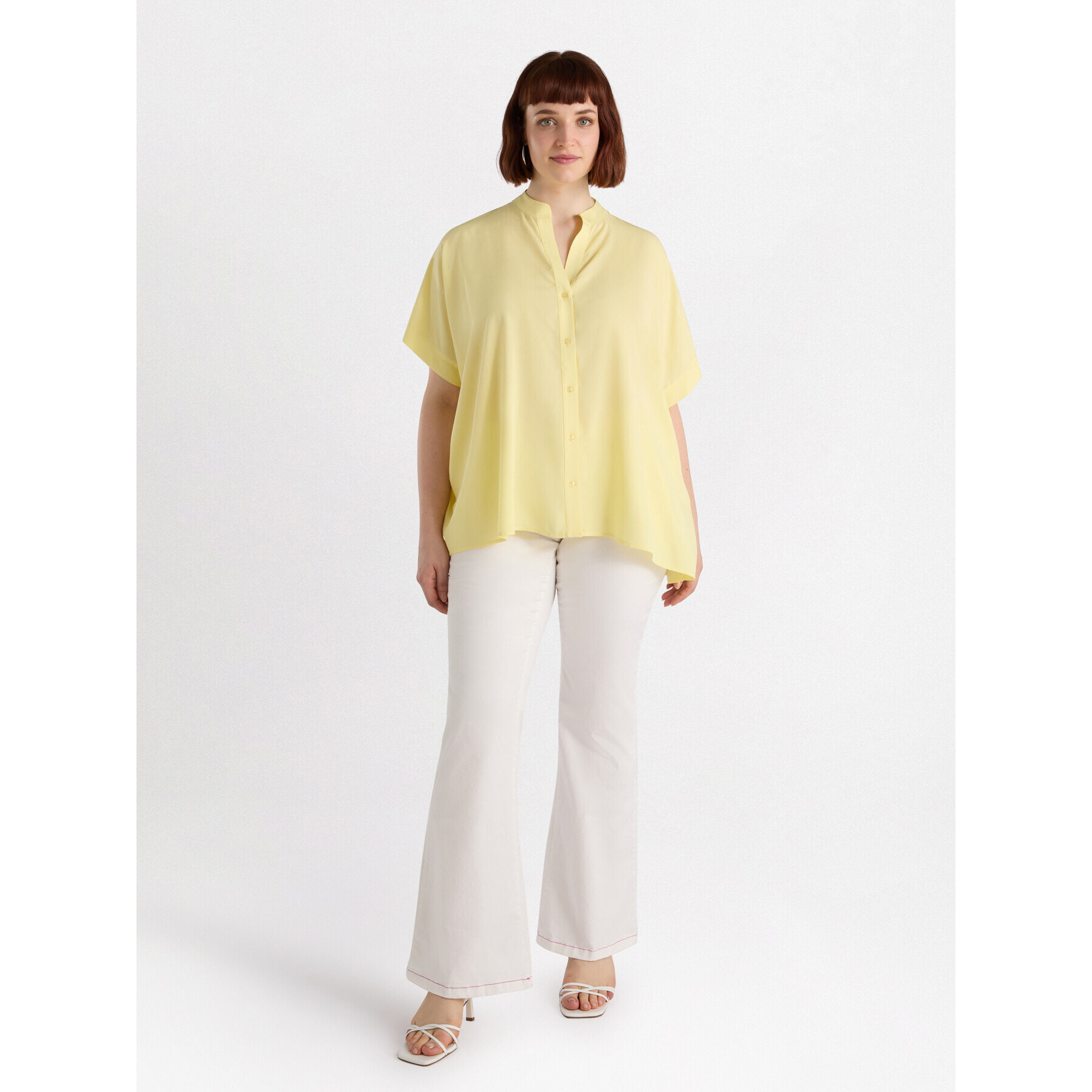 Fiorella Rubino - Camisa ancha de viscosa - Amarillo