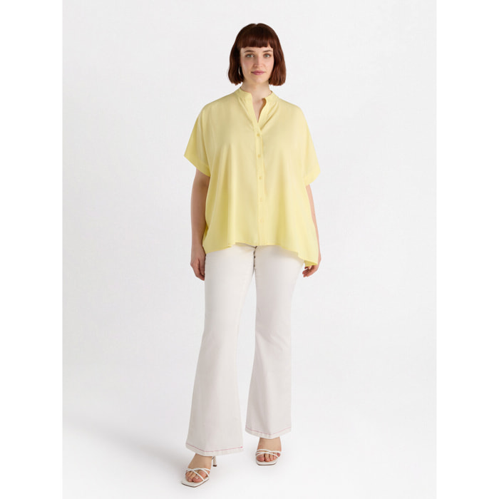 Fiorella Rubino - Camisa ancha de viscosa - Amarillo