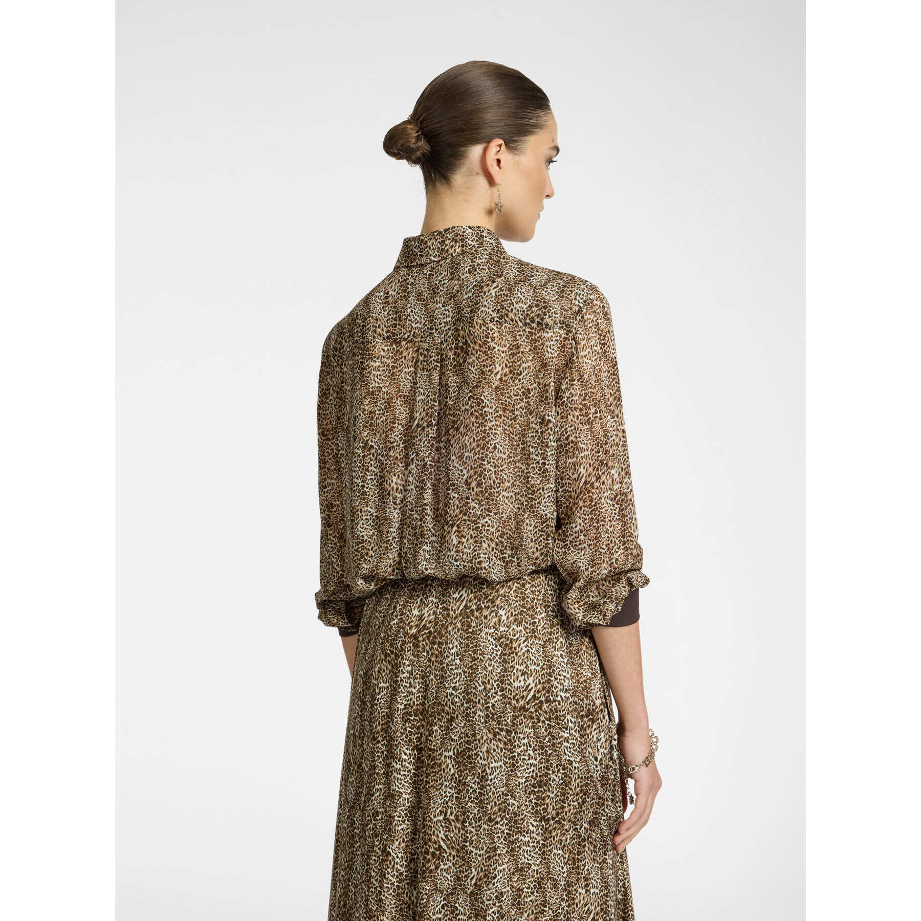 Elena Mirò - Camicia animalier - Marrone