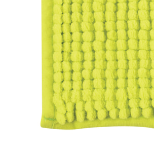 Alfombra de baño MSV ''Chenille'' de microfibra en color verde 40 x 60 cm