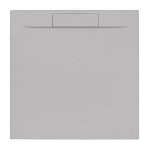 Fusion Receveur de douche 90x90cm en marbre coulé, Gris (SATFU9090GRP)