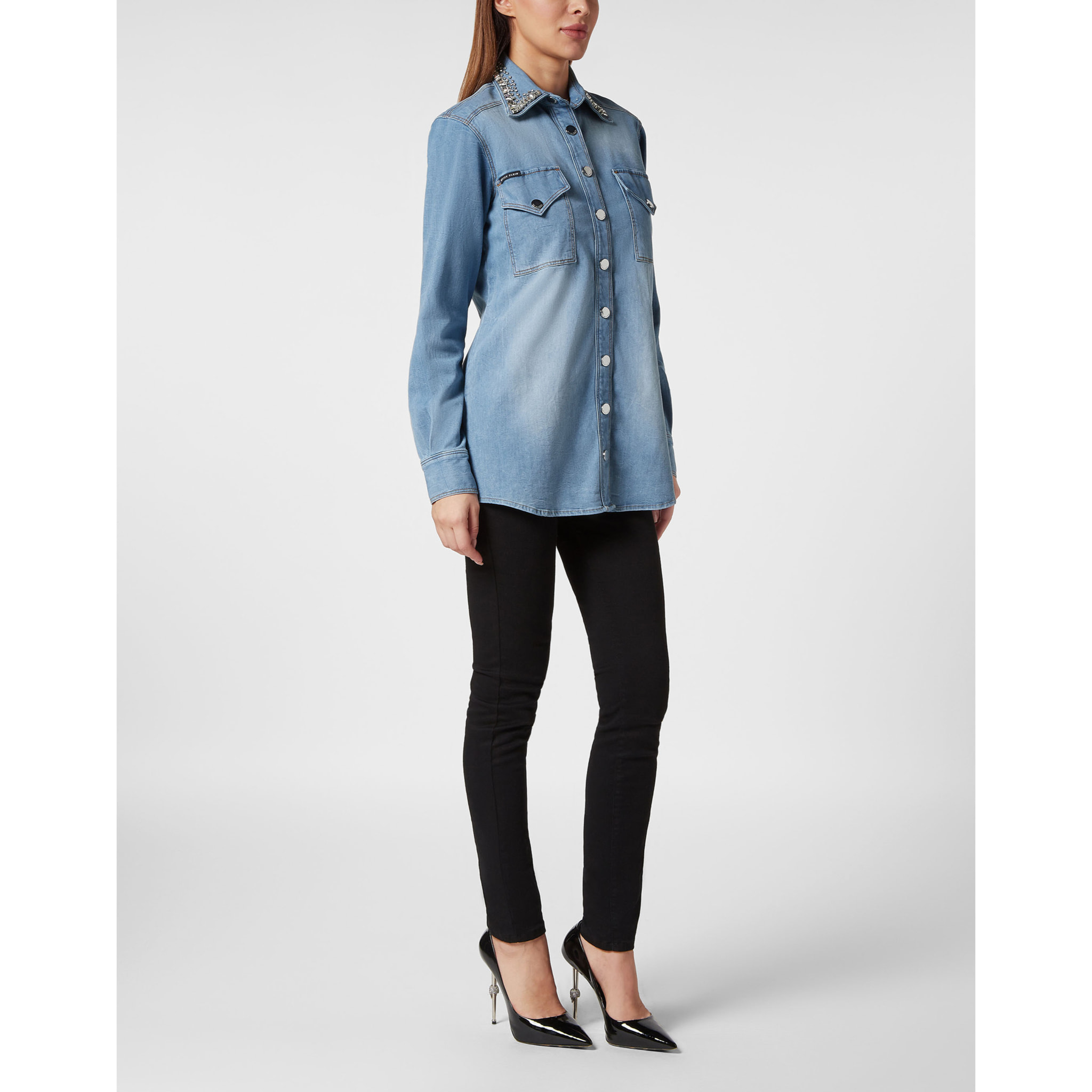 PHILIPP PLEIN Camisa vaquera