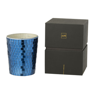 J-Line bougie parfumée Miroir - Moon Water & Sage - verre - bleu