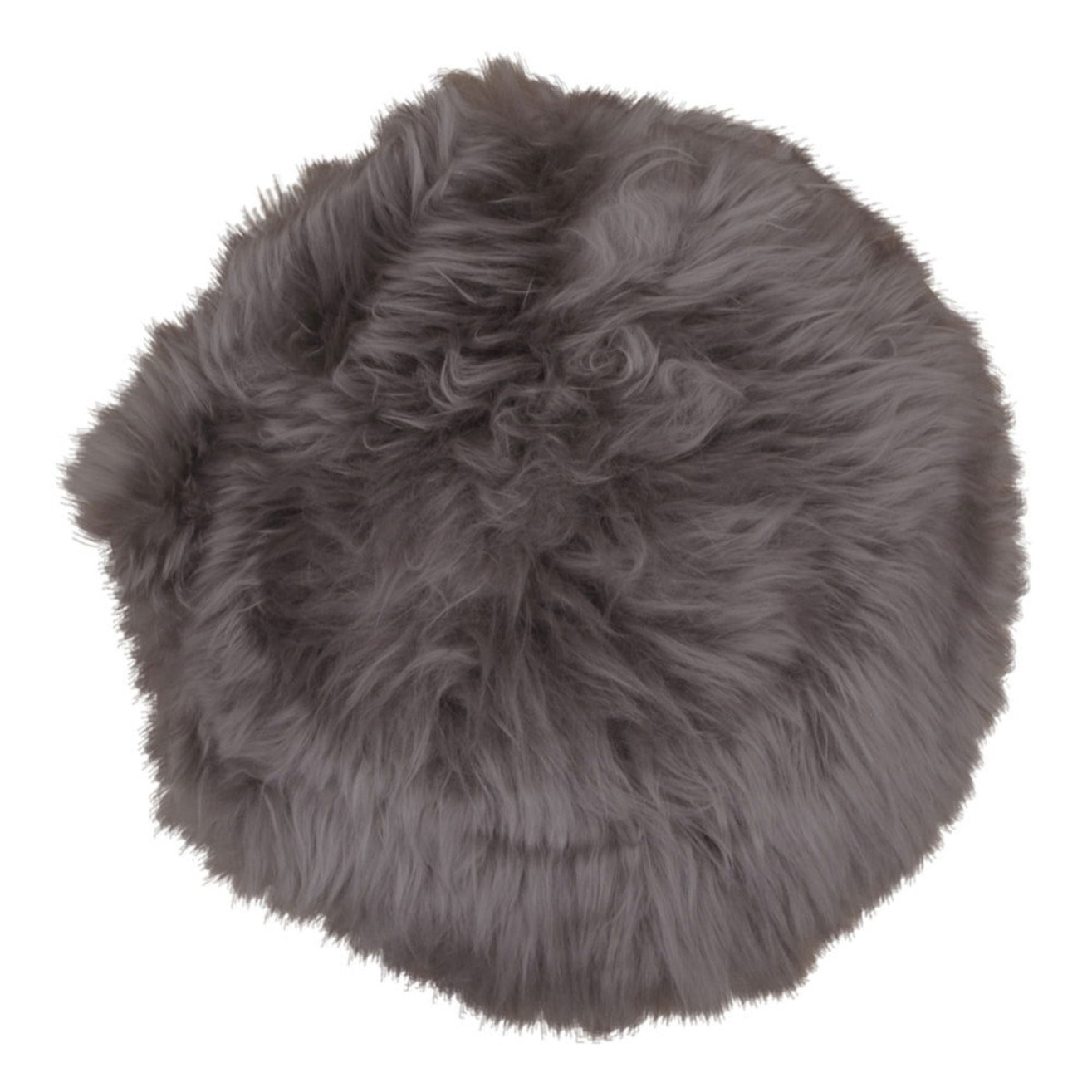 Cuscino per sedia in pelle di agnello tortora ø35 cm