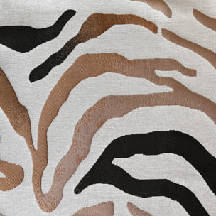 Tissu jacquard ameublement motif zèbre dégradé - Jaune Ocre