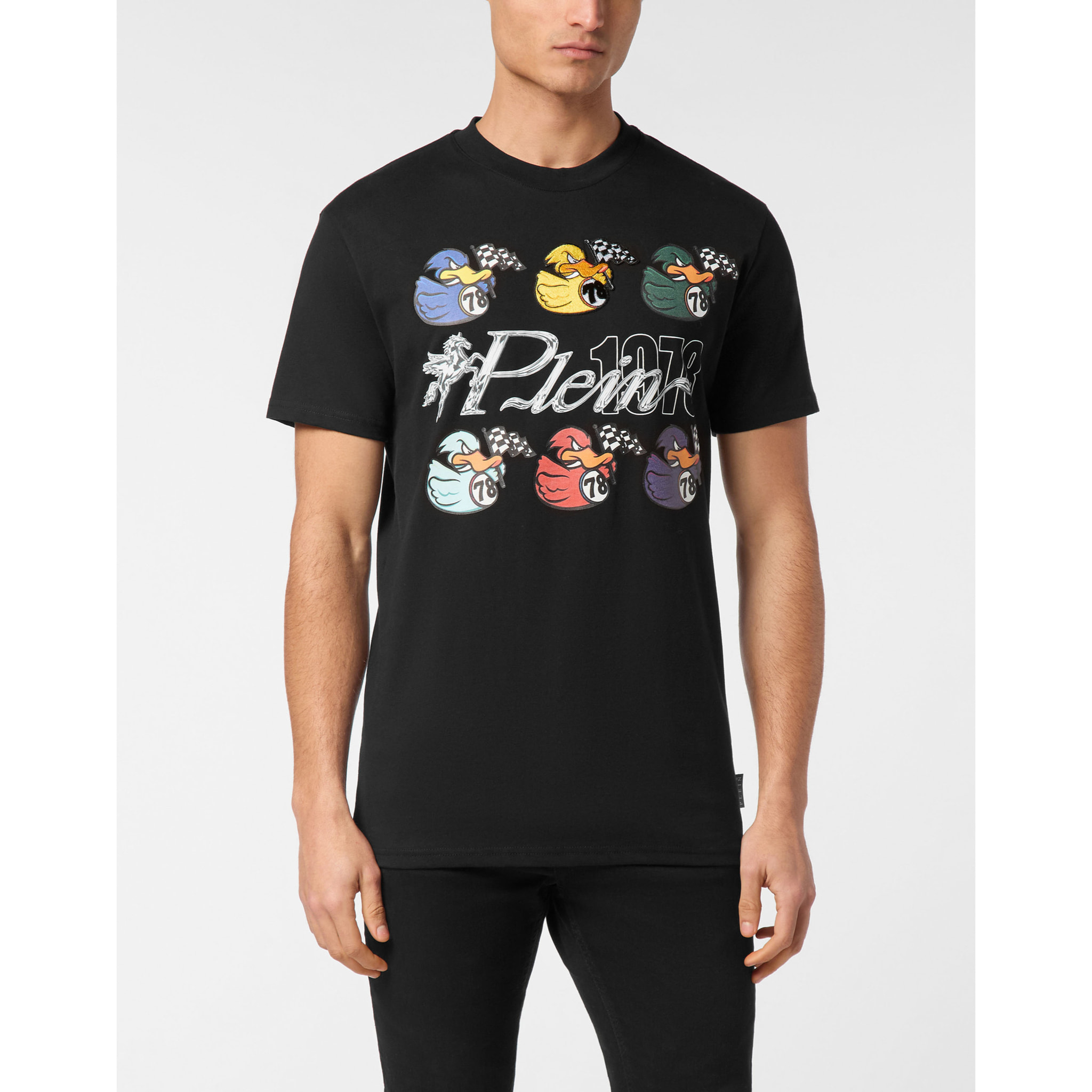PHILIPP PLEIN Camiseta de cuello redondo y manga corta DUCK
