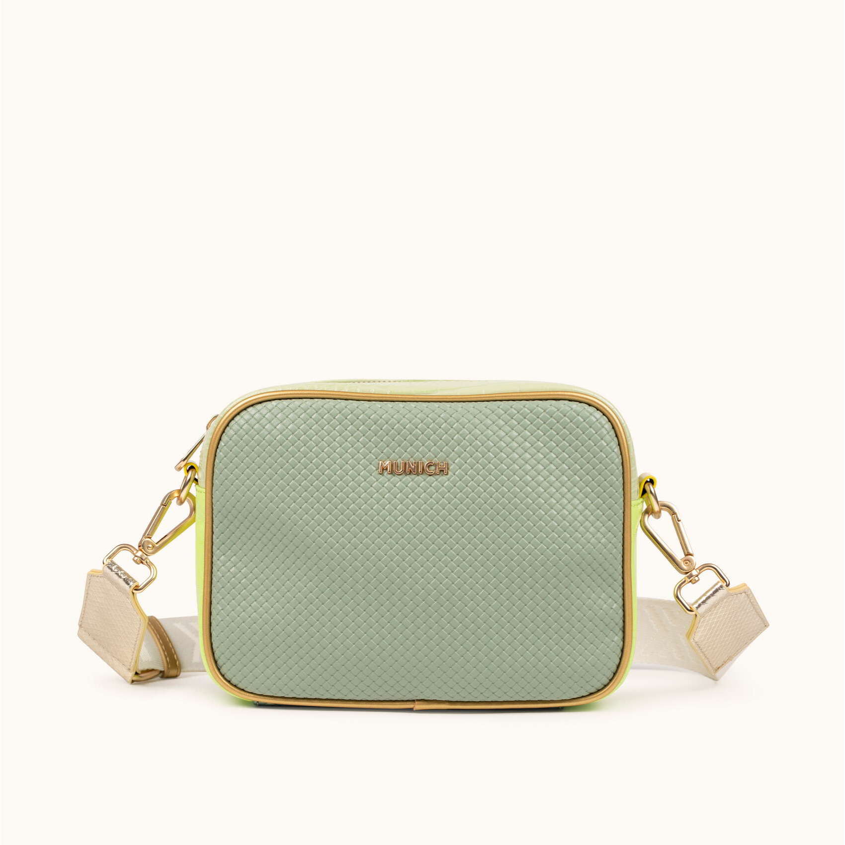 Bandolera Tipo Camera con Acabado Metálico Menta BLOCK FUN MINT CROSSBODY CAMERA