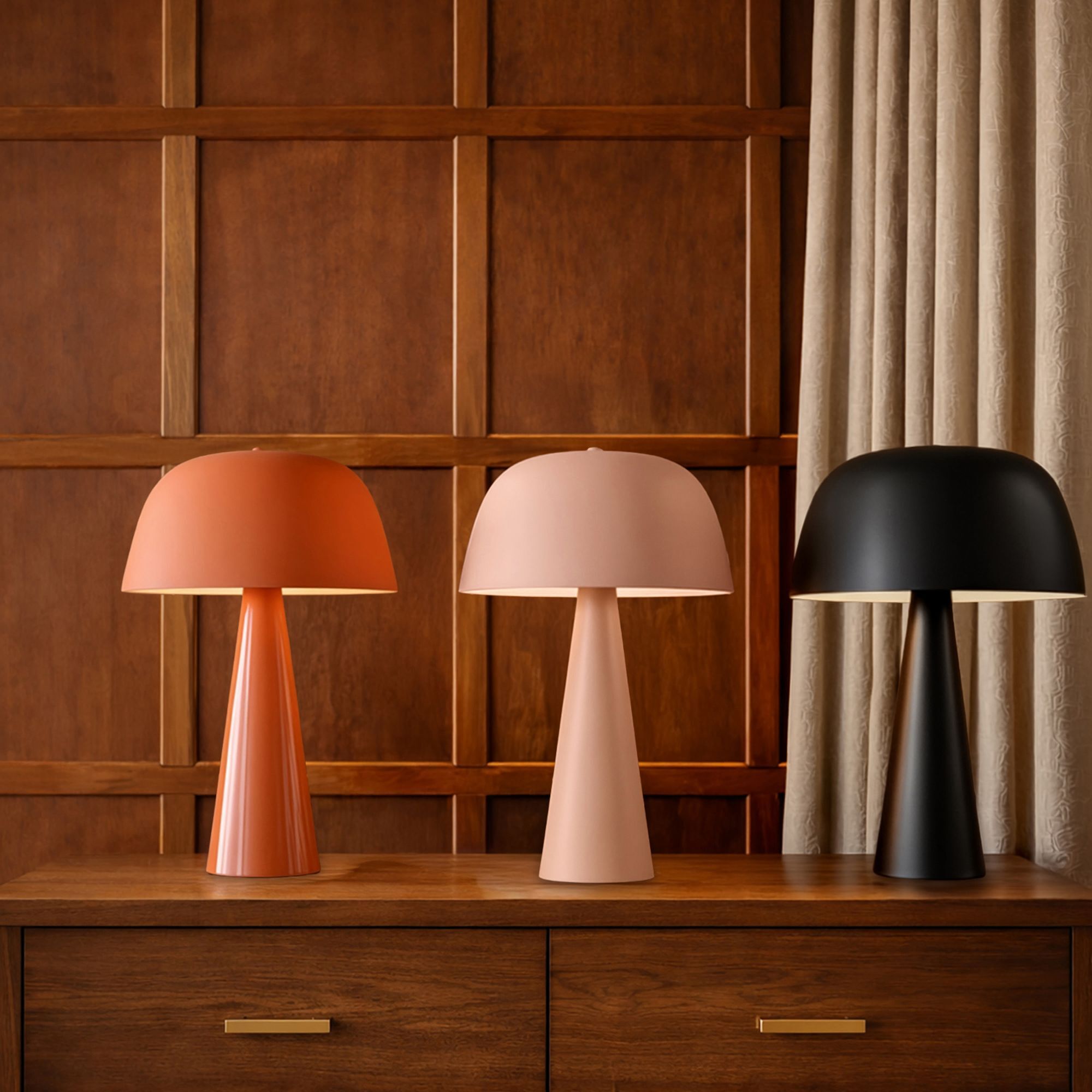 Lampe en métal mat noir KALYSTA