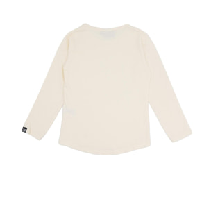 Camiseta niña Leone manga larga y lentejuelas Super Gris