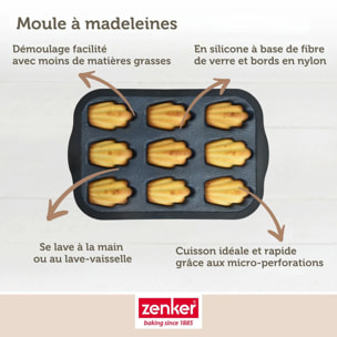 Moule 9 madeleines 28 x 18 cm Zenker Silicone fibre de verre
