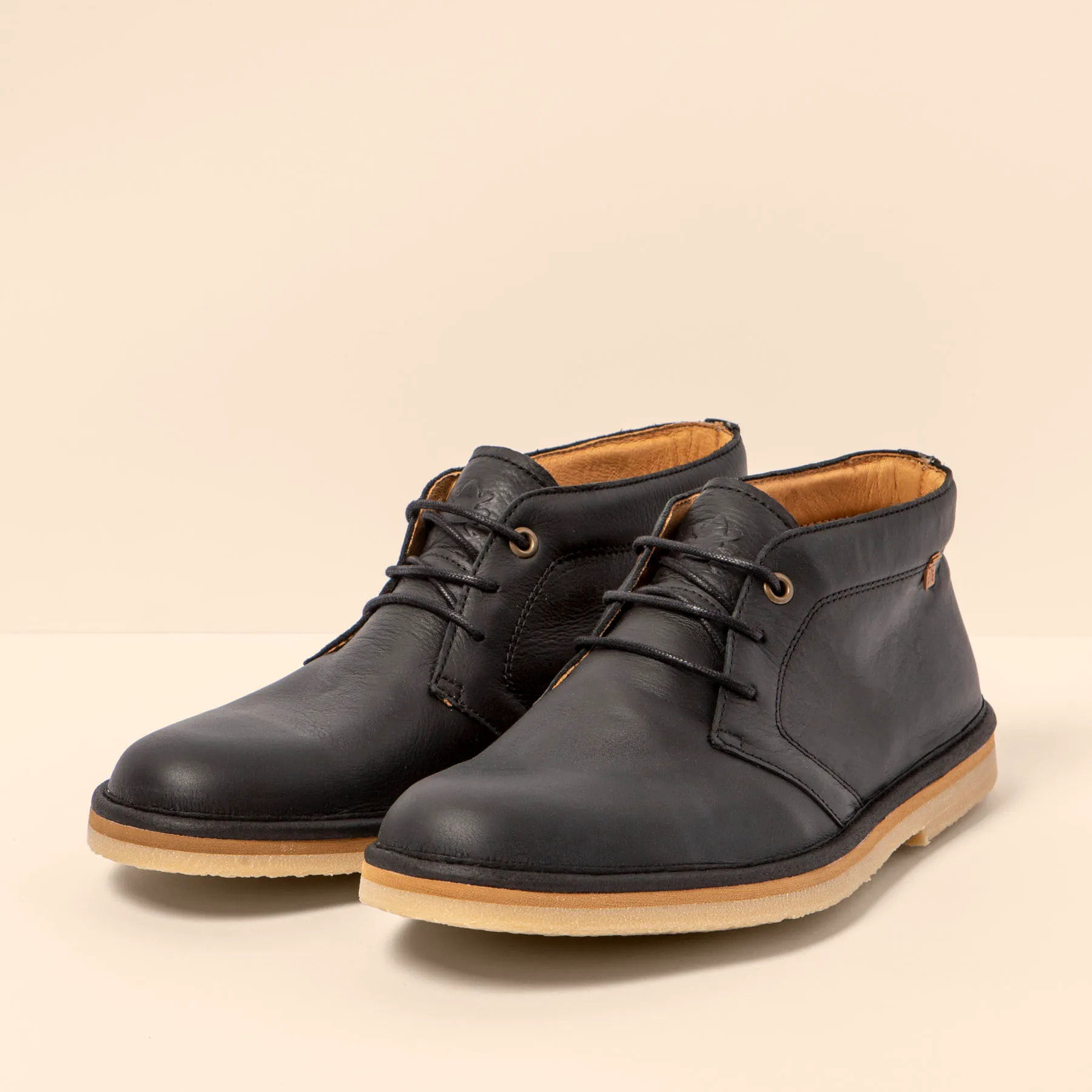 Zapatos N5950 WAX NAPPA BLACK/ LUMBIER color Black