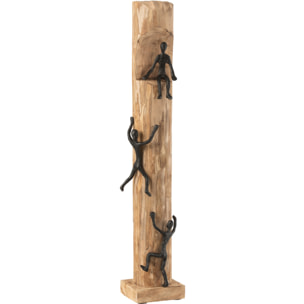 J-Line décoration figurines Grimpantes - hout/aluminium - noir